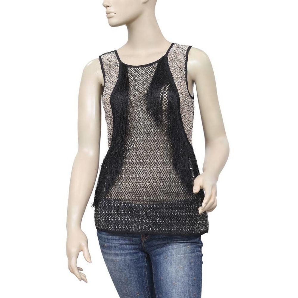 Anthropologie Yoana Baraschi Fringe Sleeveless Top